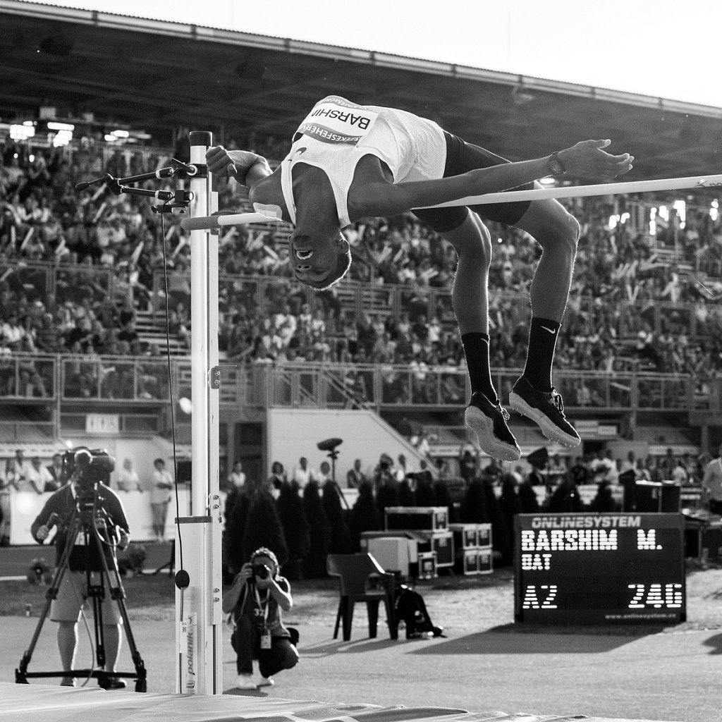 Mutaz Barshim's second attemp on the height of 246cm. 